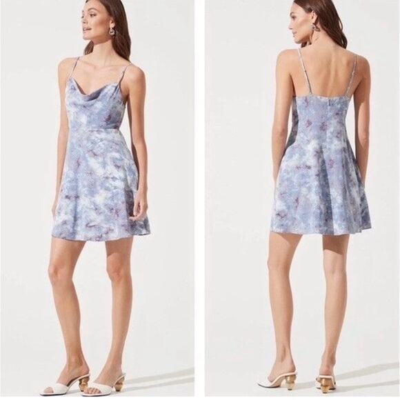 ASTR Marbled Cowl Slip Dress Size L - Picture 1 of 9